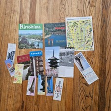 Vintage 1990's Bilingual English-Japanese Tourist Maps, Tickets Brochures Japan picture