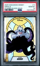 2025 URSULA PSA 10 KAKAWOW DISNEY LITTLE MERMAID STAINED GLASS GOLD /10  picture