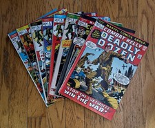 Combat Kelly & Deadly Dozen 1 2 3 4 5 6 7 8 1972 Complete Set Marvel War VF- 7.5 picture