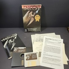 HoloByte Falcon AT F-16 Fighter Simulation Big Box IBM PC on 3.5