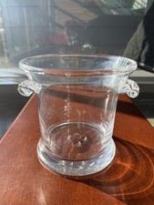 Vintage Simon Pearce Norwich Glass Crystal Cocktail Drink Ice Bucket 6.5
