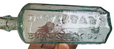 CRUDE Antique 1845 Dr Wistar’s Balsam Philada Isaac Butts IB Open Pontil Bottle picture