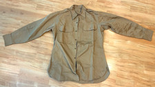 Vintage Post WW2 US Army Officers Khaki Cotton Shirt 15 x 32. picture