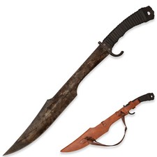 28in Handmade Spartak Sword and Machete Sharp/Full Tang/Manganese Steel/Cosplay picture