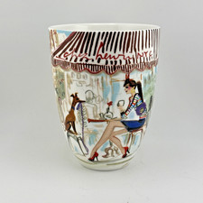 Henri Bendel Coffee Mug Bendel Girl Cafe Chez Henri NYC Bone China Very Rare picture