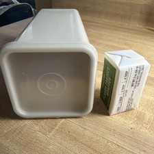 Tupperware Butter Cheese Keeper 1627-1 Tray 1826-11 Lid 1829-6 Vintage Beige picture