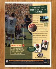 VR Soccer VR Sports Football PS - Video Game Print Ad / Poster Promo Art 1996 picture