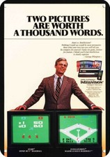 1982 INTELLIVISION Video Game & George Plimpton **DECORATIVE REPLICA METAL SIGN* picture