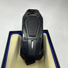 Colibri Boss Triple Jet Flame Cigar Lighter and Straight Cutter - Black - New picture