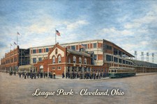 MODERN Postcard - League Park – Cleveland, Ohio Baseball Stadium A308 picture