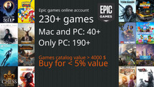 epic games account - 230+ games pc/mac picture