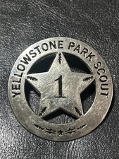 Yellowstone  Park Scout Star  Badge Pin Pinback 2