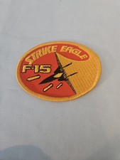 NEW F-15 STRIKE EAGLE Embroidered Patch Orange/Yellow picture