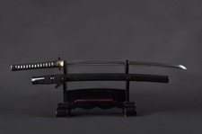 Tomoe Crest Katana - 1045 Carbon Steel Hand Forged Clay Tempered Full Tang picture