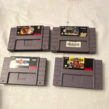SNES Super Nintendo 4-Game Lot: Zoop, Super Pinball, Caesars Palace, Fishing picture
