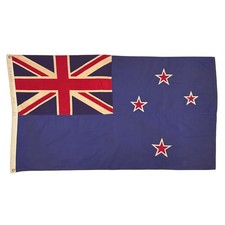 Vintage Cotton New Zealand Flag Cloth Union Jack Textile Art Decor Sewn Stars picture