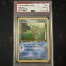 1999 Pokemon Fossil 1st Edition #49 Horsea PSA 8 NM-MT picture