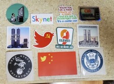Jason Bermas Inspired Stickers 9-11 Truth Operation Mockingbird WTC 7 Lot Of 11 picture