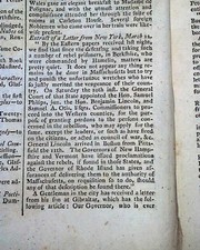 SHAYS' REBELLION Berkshire County Massachusetts Prisoners Rebels 1787 Newspaper picture