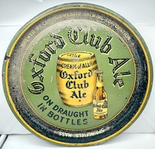Rare 1930’s Oxford Club Ale Springfield Mass 13” Inch Beer Tray - Very Scarce picture