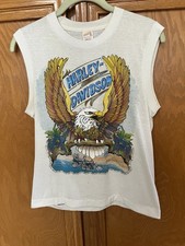 rare vintage 1980s Harley-Davidson muscle shirt / sleeveless tank Sportswear M picture