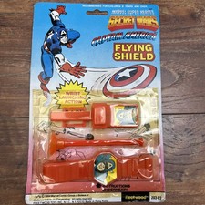 1984 Fleetwood Marvel Secret Wars Captain America Flying Shields NEW Rare Toy picture