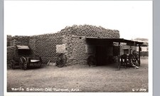 OLD WARD'S SALOON tuscon az real photo postcard rppc arizona wild west outlaws picture