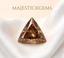 5 Ct Triangle Cut Brown Lab Grown Diamond VVS1 D Color Certified Loose Stone picture