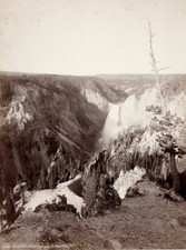 Lower Falls from Point Lookout, Yellowstone by J. K. Hillers 1880s picture