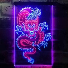 Chinese Dragon Room Display Dual-Color Figurine Sculpture — Used, Perfect Condit picture