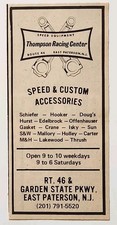 Vintage 1969 Thompson Racing Center Print Ad East Paterson NJ Speed Accessories picture