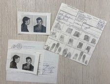 Vintage 1970s NYPD Mugshot And Fingerprint Arrest Card Italian Mafia Mobster picture