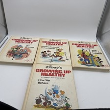 Vintage Disney’s Growing Up Healthy Books- Complete Set Of 4. Wild Illustrations picture