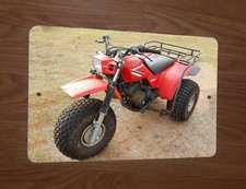 1985 RED Honda 250SX 3 Wheeler Bike Motorcycle ATV 8x12 Metal Wall Sign picture