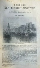 1875 Isle of Man Douglas Kirk Braddan Runic Stones Peel Castle illustrated picture