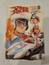 Speed Racer #1 67 Retro Cover 2 X Sig David Pepose & Katsuji Mori W COA Mad Cave picture
