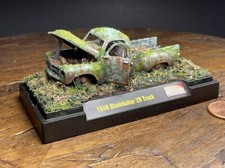 1/64 Abandoned 1949 Studebaker 2R Truck Mini-Diorama diecast desk art ooak picture