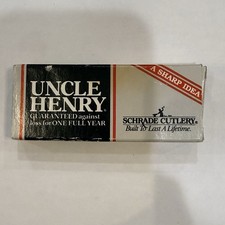 Vintage Schrade Uncle Henry 807UH Stockman Pocket Knife USA Box Papers picture