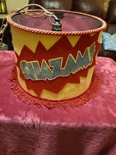 Custom made Shazam lamp from vintage t shirt, original art work picture