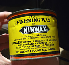 Vintage Tin Can Minwax Paste Finishing Wax 1 lb Clear/Yellow Gloss Wood Wax NEW picture