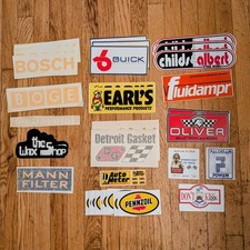Vintage 80s 90s Auto Racing Car Parts Sticker Decal Lot 36 - Pennzoil Bosch picture