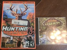 PC Hunting Game Lot - Hunting Unlimited 3 Big Box CIB & Deer Hunt Legends Win picture