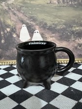 Starbucks Halloween 2026 Black Cauldron Ceramic Coffee Tea Cup Mug NEW picture