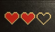 New Zelda Heart Containers Decal Sticker Red Gold Permanent Vinyl Handmade 4” picture