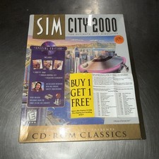 Sim City 2000 - Special Edition BIG BOX Maxis PC CD-Rom 1994 SMASHED BOX picture