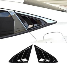 BOLTRY ABS Rear Side Window Louvers Air Vent Scoop Shades Cover Blinds Trim picture