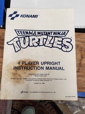 Konami TEENAGE MUTANT NINJA TURTLES Arcade Video Manual - good used original picture