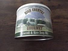 Vintage 1990s Unopened High Country Gourmet Broccoli & Rice Soup Mix 32oz Can picture