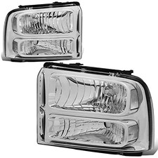 DNA MOTORING Headlamps Headlight Assembly Compatible With 05-07 Ford F250-350 picture