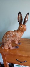 Vintage Large  size 8  Winstanley Pottery Hare Figurine Brown Ornament England picture